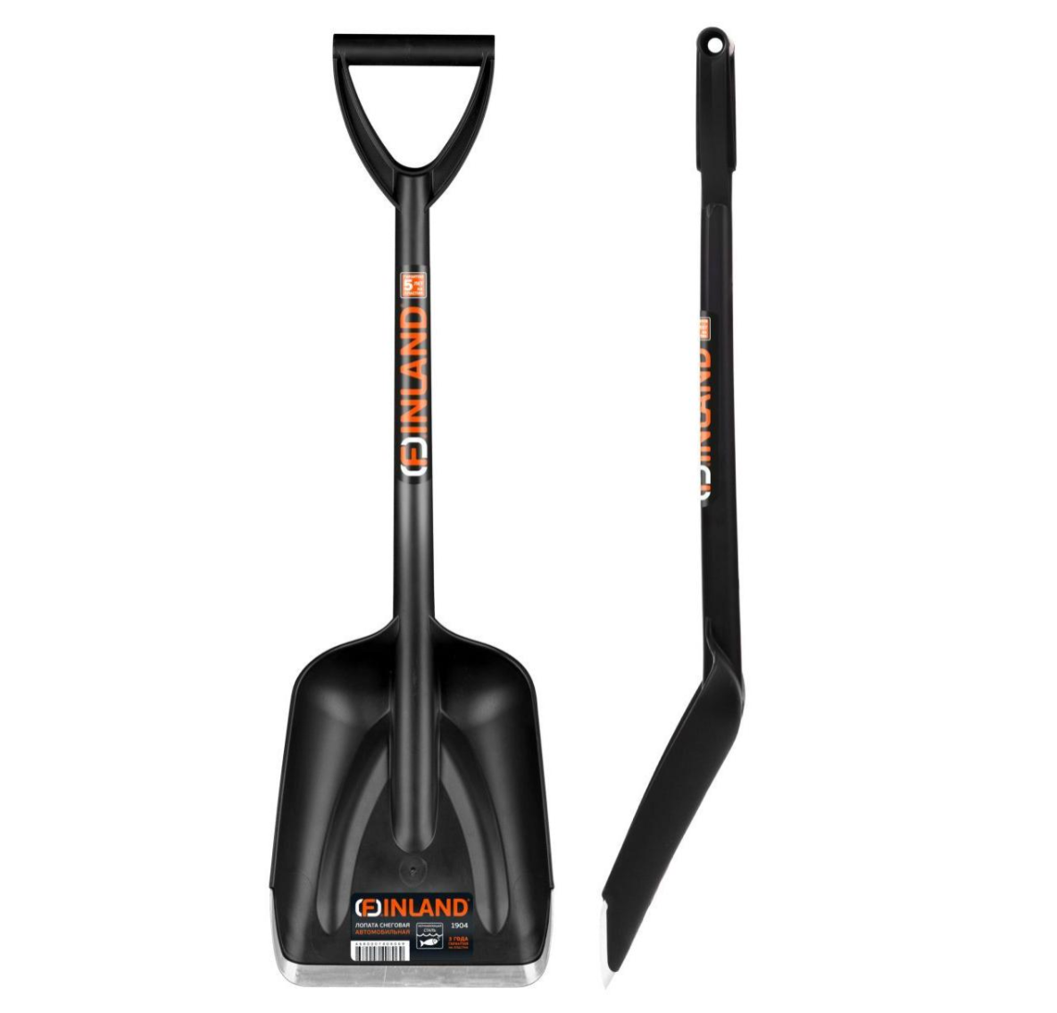 Лопата автомобильная FINLAND 210х270х700 мм, пластиковая   1904