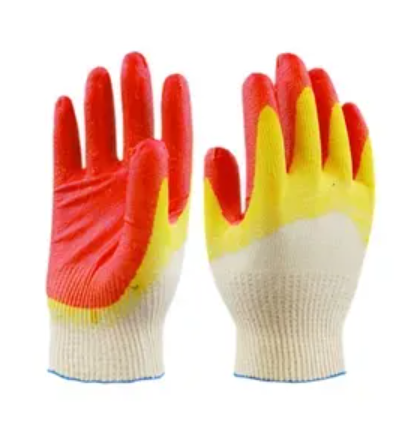 Перчатки х/б с 2-м латексным обливом красные