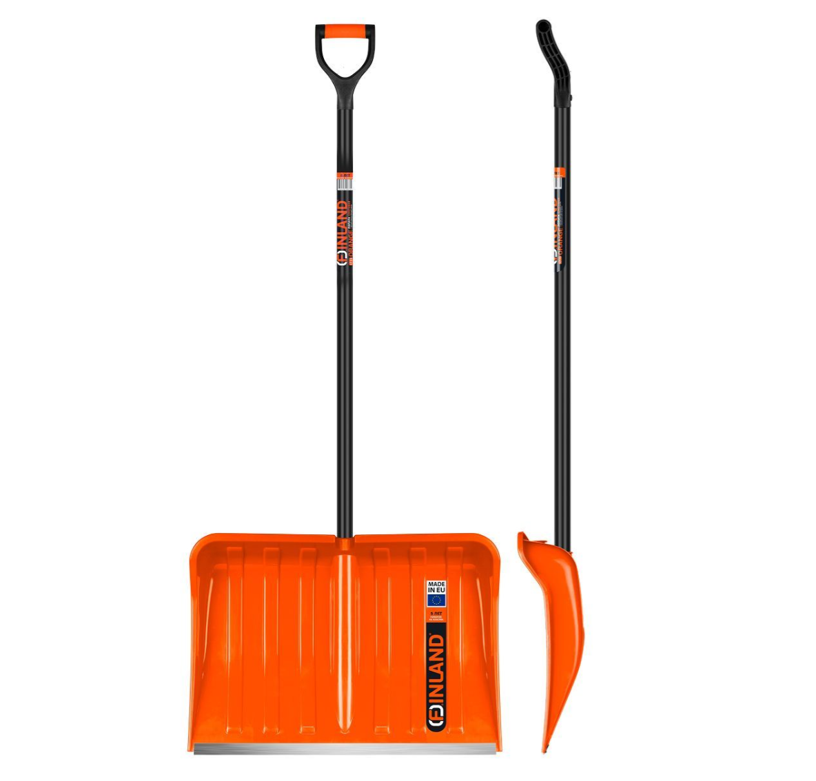 Лопата снеговая FINLAND ORANGE 550х385х1515 мм, деревянный черенок