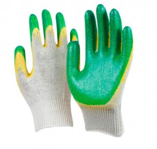 Перчатки х/б с двойным латексным обливом