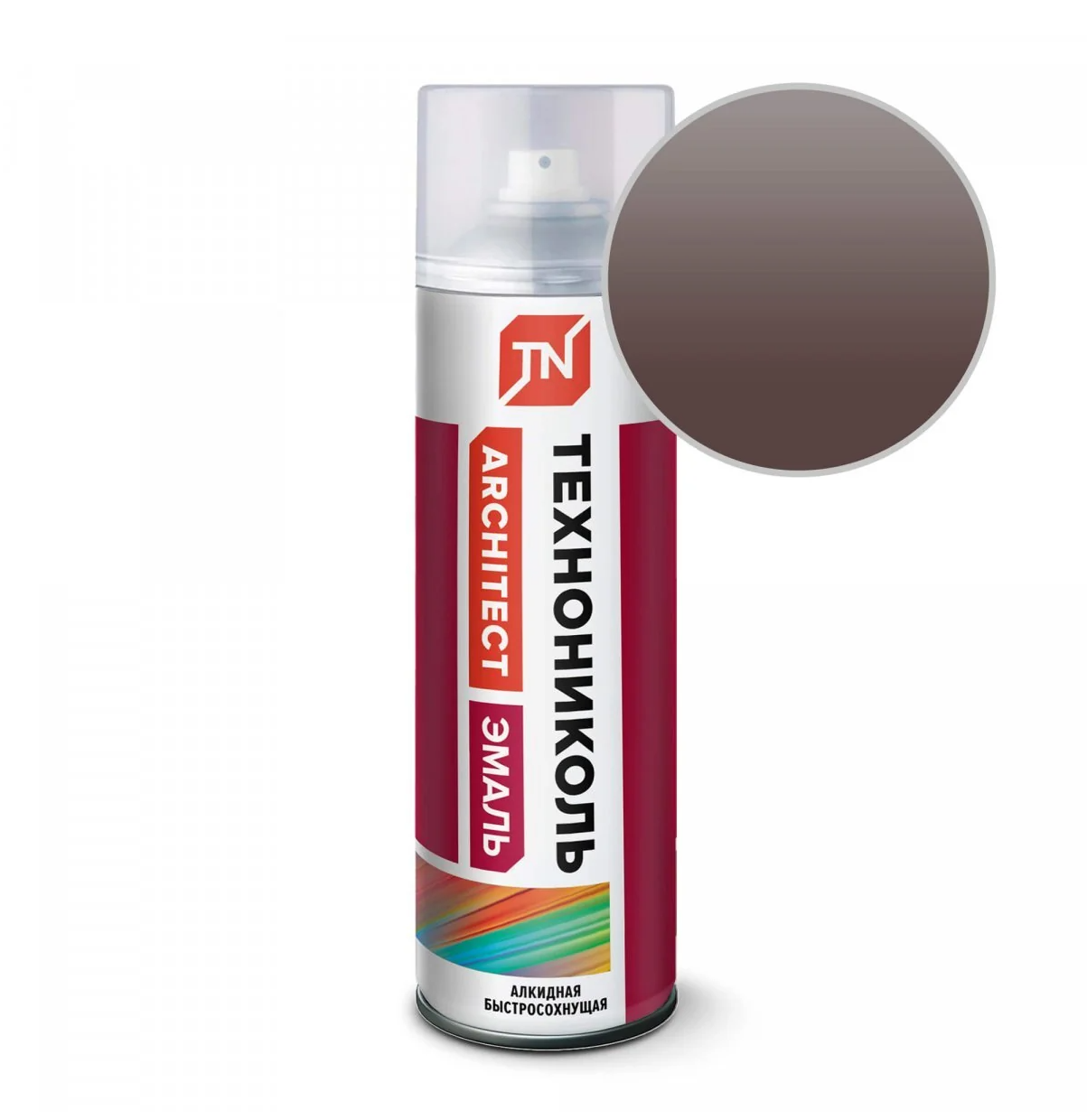 Эмаль алкидная аэрозольная ТЕХНОНИКОЛЬ Коричневая 8017