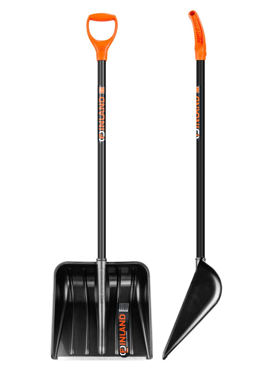 Лопата снеговая FINLAND 410х410х1350 мм, деревянный черенок